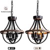Lanpesting Farmhouse Chandelier, Modern Hanging Pendant Lighting, 4-Light Rustic Ceiling