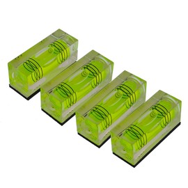 UMEI High Precision Mini Level Bubble, Three line Level Ball, Household Level (40X15X15mm 4PCS) (Green) (With magnet)