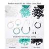 300Pcs Bamboo Beads,Transparent Bamboo Joint Craft Bead for DIY Beaded
