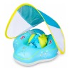 Flotador Bebé Con Techo Parasol Inflable Piscina Seguro