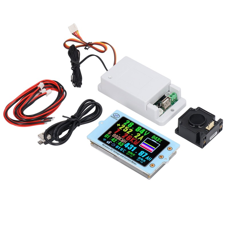 Wireless Voltmeter Coulometer Battery Monitor Temp Power Capacity Meter with