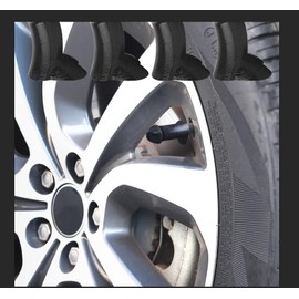 Valve Stem Caps Funny Creative Tire Valve Caps Prank Pencil Universal Car Luminous Tire Stem Kit Dust Proof Covers Wheel Tire Exterior Accessories for Cars, Bike,Trucks,Motor(Black 4pcs)