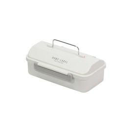 Pearl Metal D-6775 Lunch Box, 20.3 fl oz (600 ml), Single Tier, Made in Japan, White, Home Label Tool