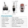 Heschen Metal Toggle Switch, C511A, SPST, maintained, ON/OFF 2 position,