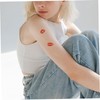 FOMIYES Real Lips Pattern Temporary 6pcs Waterproof Skin Safe Temporary