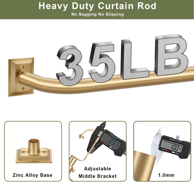 Vimayta Wrap Around Curtain Rod for 28 to 160 Inches