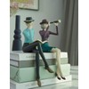 HAUCOZE Modern Home Decor Sculpture Reading Man Figurine Statue Table