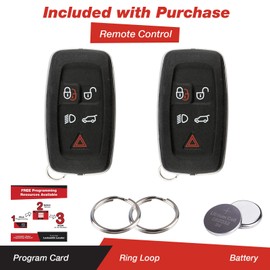 KeylessOption Keyless Entry Remote Control Car Smart Key Fob Replacement for Jaguar KOBJTF10A (Pack of 2)