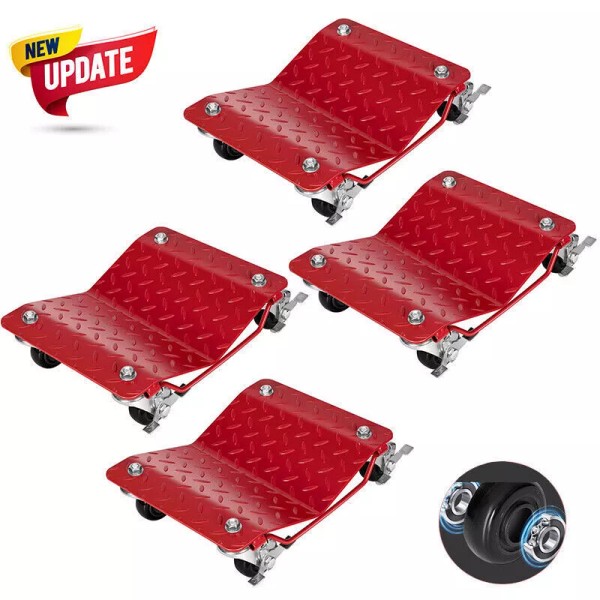 Unbranded Upgraded Set of (4) Auto Dolly Car Dolly Wheel