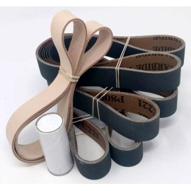 Super Strop 1x30 in. Leather Honing Belt SUPER STROP + 15 Pack Sanding Belt Assortment