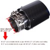 CARMON Real Twill Carbon Fiber Exhaust Pipe Muffler Tips with