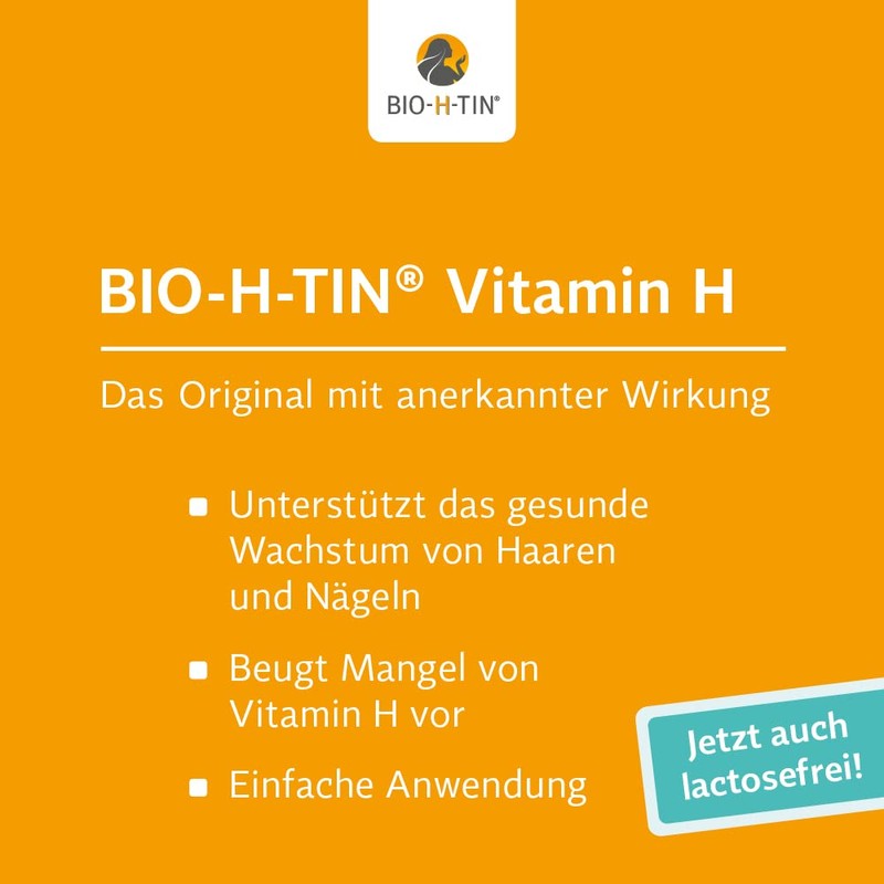 BIO-H-TIN Vitamin H 2,5 mg (Biotin) für gesunde Haare &