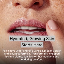 PENDRELL Lip Balm and Lip Mask (Vanilla) | Hydrating Lip Balm for Women with Hyaluronic Acid, Shea Butter & Vitamin E | 1 Oz (30g)