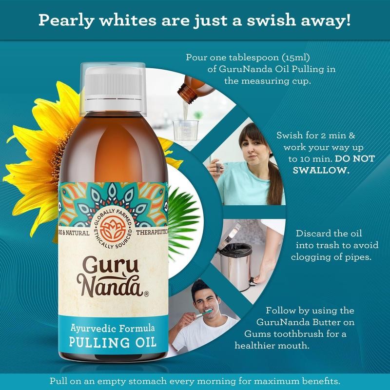 GuruNanda Original Formula Pulling Oil for Teeth & Gums -