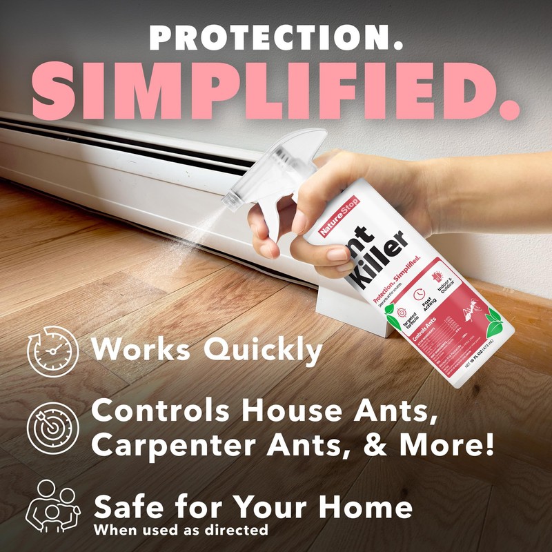 NatureStop Ant Killer Spray, Natural Ant Spray for Indoor &