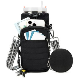 Water Bottle Carrier Bag with Strap - Hands-Free Sling for Outdoor Use