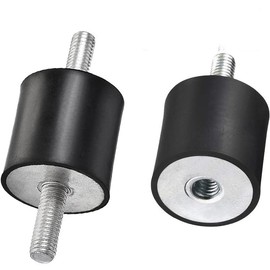 V geby 4pcs M6 20*15mm Anti-Vibration Rubber Mount Isolator Mount Air Compressor Pump Shock Absorber with Double Screw