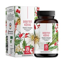 Vitamin C Complex 180 Capsules Natural Vitamin C High Dose from Acerola, Rosehip & Camu Camu - Natural, Vegetable, Vegan and No Additives - 6 Month Supply