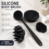 Juego Cepillos Exfoliantes Multifuncionales Silicona Diseño Doble Cara Limpieza Espalda