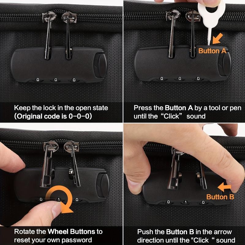 1 Pack Fireproof Document Box With Lock, Portable File Safe