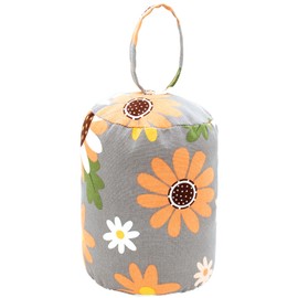 CERAYOU Decorative Weighted Door Stopper, Cylinder Fabric Door Stop with Handle, Heavy Duty Door Floor Stop Wall Protectors for Home Office Bedroom Living Room