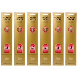 Gonesh Classic No.4 Incense Sticks, Pack of 20, Set of 6