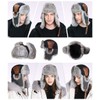 Siggi Cool Rabbit Fur Thermal Hat, Skiing, Bicycle, School, Walks,
