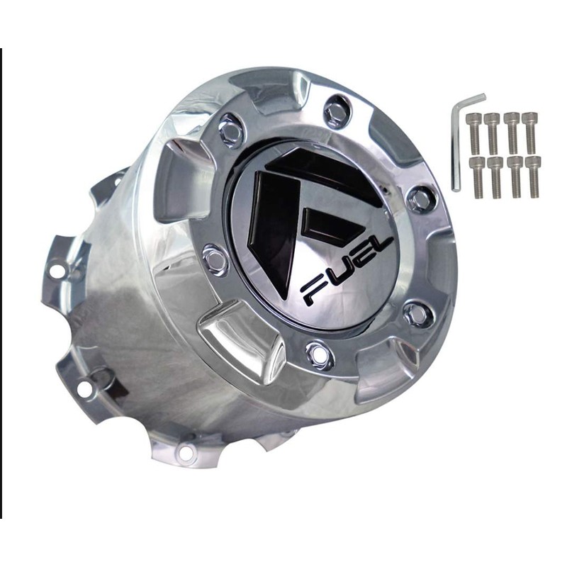 2 Pack - 1003-38 Fuel Dually Wheels Center Cap Chrome