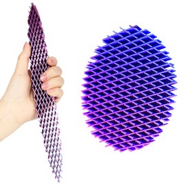 Fidget Worm Toy, Real 3D Printed Fidget Toys For Adults & Kids, Cute Worm Fidget Toy For Anxiety And Stress Relief, Stretchy Elastic Mesh Desk Fidgets Stress Toy For Silent Squeeze (Red Blue Gradient)