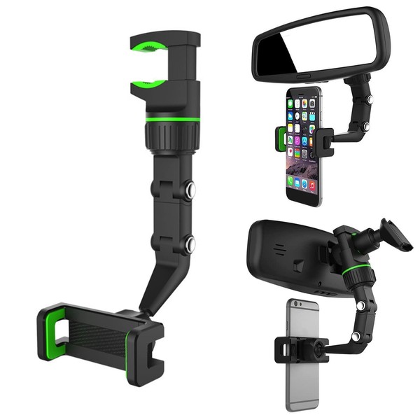 360° Car Rearview Mirror Mount Stand Holder for Cell Phone