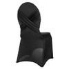 CV Linens 11088us Cross Back Spandex Chair Cover | Black