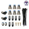 Universal 6 Port / 6 Point Diff Breather Kit Blue