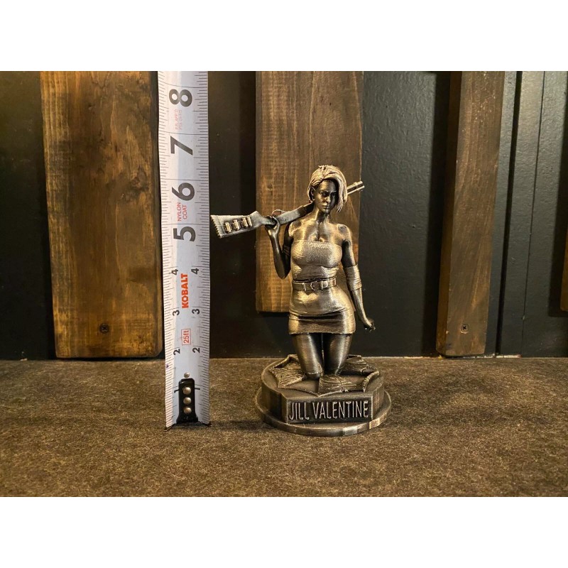 Capcom Resident Evil Jill Valentine Silver Statue 6inches Tall