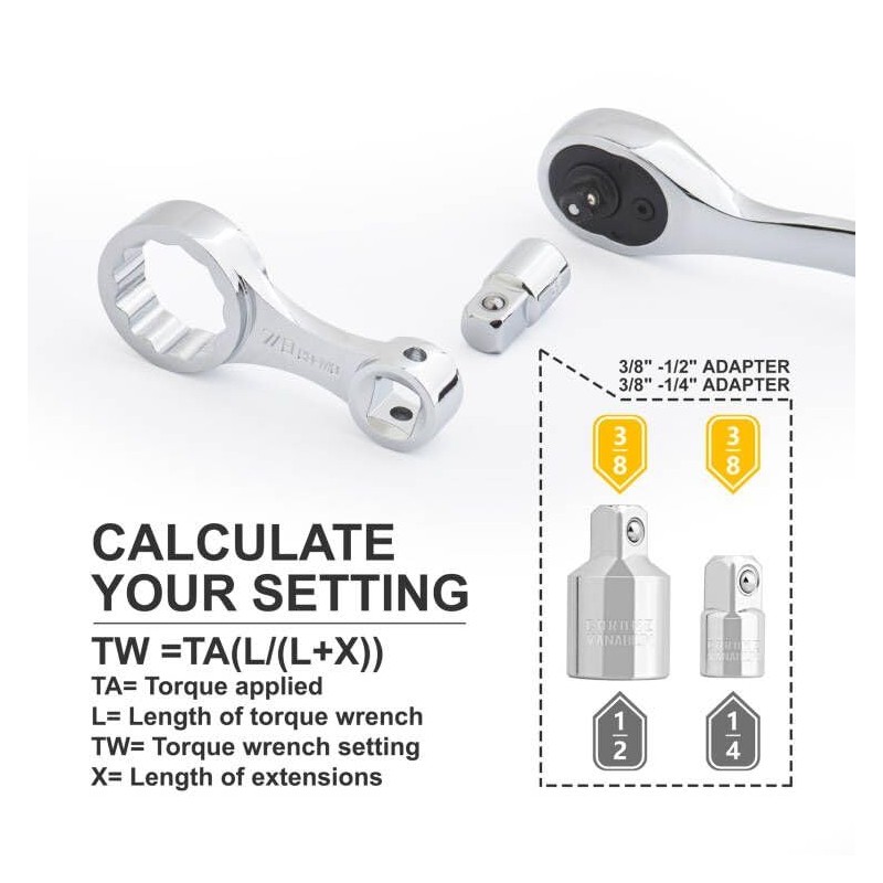 Gunpla 12pcs Torque Adapter Set, SAE 12 Point Fastener 3/8