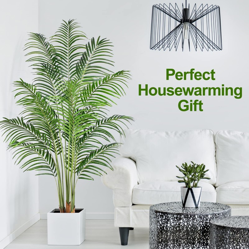Keeplush 6ft Tall Fake Palm Tree with 18 Trunks and