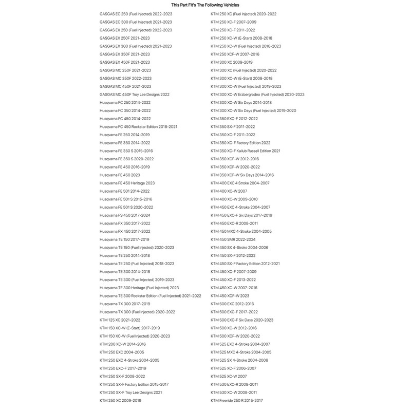 Tusk Engine Starter Switch for Husqvarna TE 300 2014-2018
