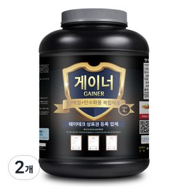 Waytech Gainer Protein Complex Bulking Supplement, 4kg, 2 packs / 웨이테크 게이너 단백질 복합형 벌크업 헬스보충제, 4kg, 2개