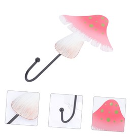 CHILDWEET Decorative Wall Hook Premium Garment Hook for Hats Keys Bags Smooth Surface Design for Home Kitchen and Entryway Decor Red Mushroom Style