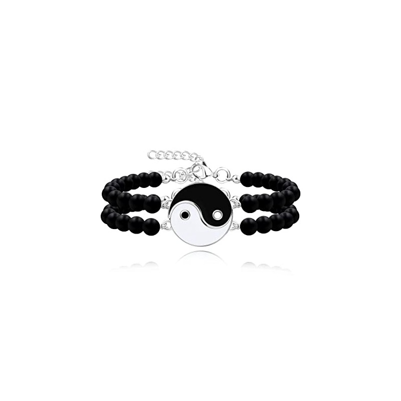2 Yin Yang Bracelets Set for Couples - Him and