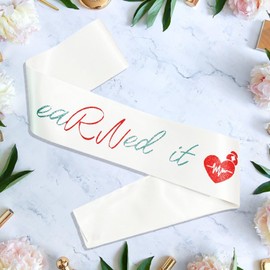 Earned it Sash, Decorit, Nurse Graduation Sash for Celebrations, Senior Class of 2023 Sash, Congrats Grad Decorations, Nurse RN Graduation Gift Idea, RN, BSR, NP, CRNA, CNM, LPN, NR