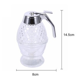 OFKPO Honey Dispenser, Portable Acrylic Honey Jar Container Honey Dispenser (200 ml)