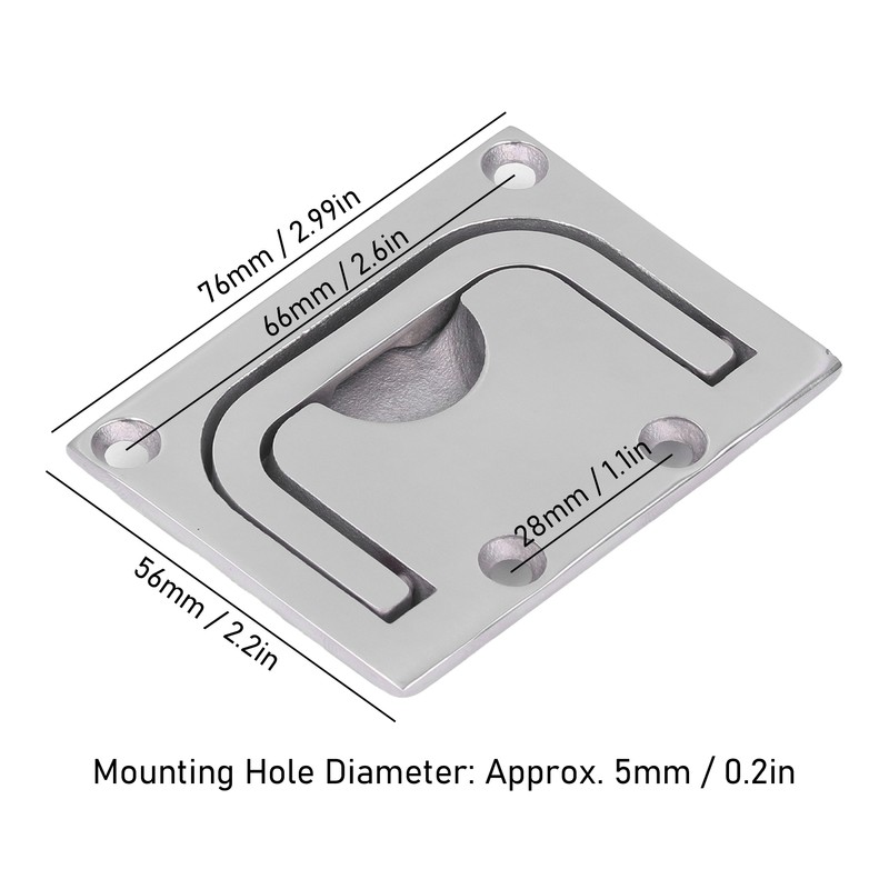 Boat Ring Hatch Pull Flush Lift Deck Cover Handle Marine