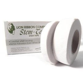 FLORIST SUPPLIES White Stem Tape 90 feet x 13mm. Stem - Tex. For Corsages, Bouquets, Flowers, Arrangements and Crafts, Sugar Craft etc
