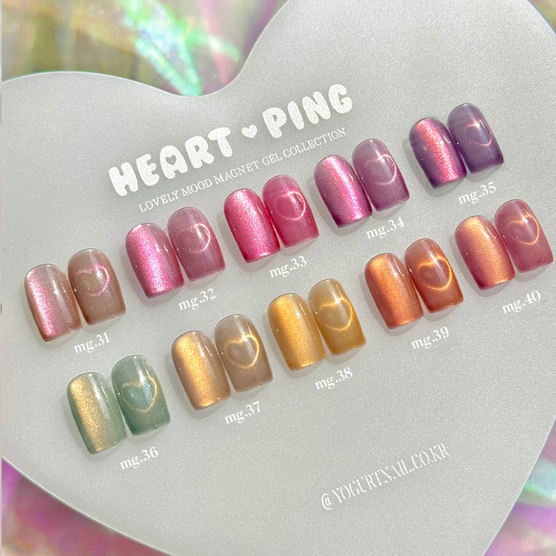Yogurt Gel Heart Ping 10 Piece Set Magnetic Gel /