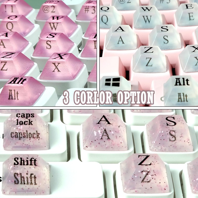 Zooplan 80 Pcs Self-Adhesive PC Keyboard Keys for Long Nails