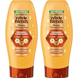 Garnier Hair Care Whole Blends Repairing Conditioner Honey Treasures for Damaged Hair, 22 Fl Oz, Pack of 2