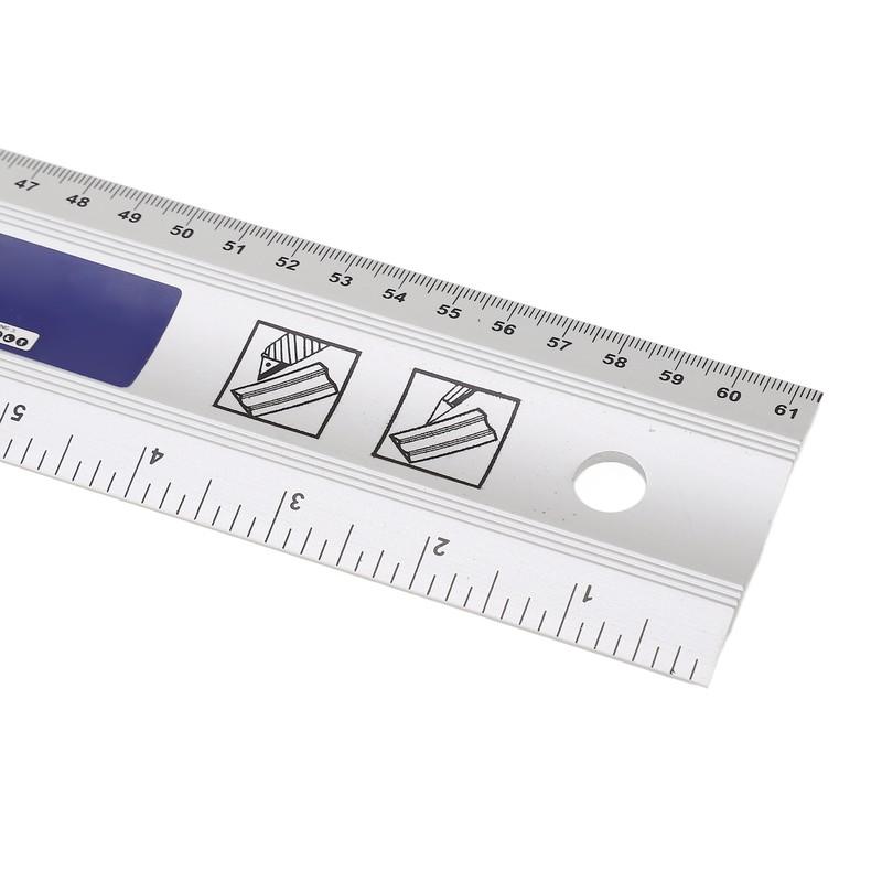 Aluminum Straight Edge Ruler with Handle Bubble Metal Centimeter Inch