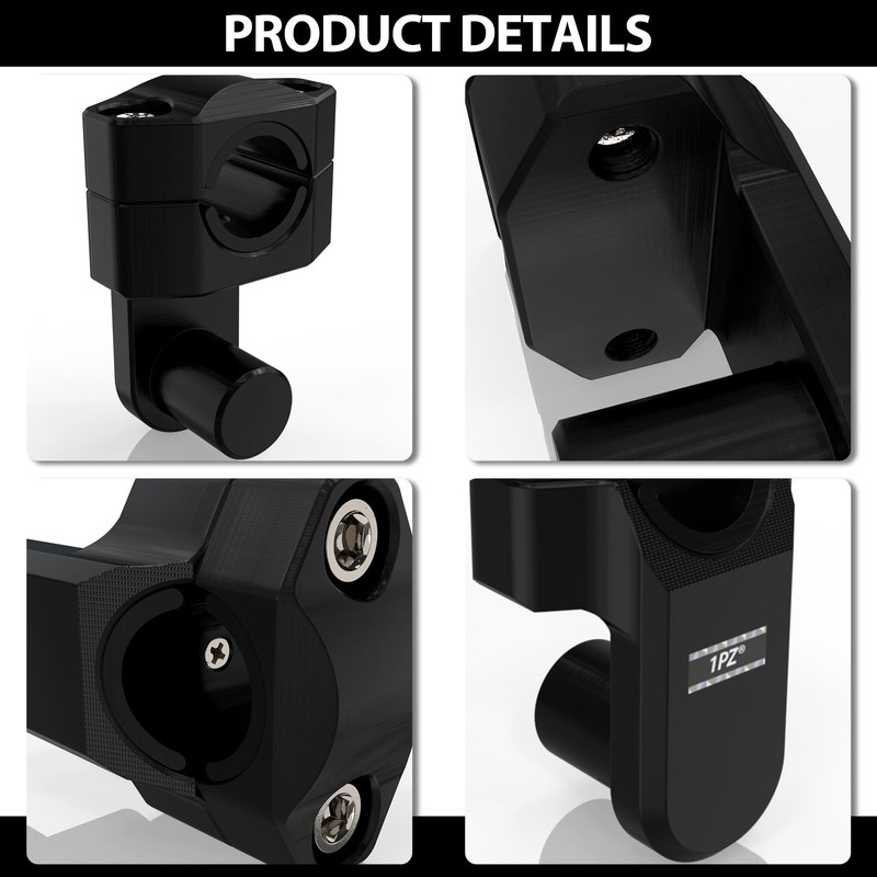 1PZ BB2-CD1 Pivoting Handlebar Clamp Risers Replacement for Universal Motorcycle