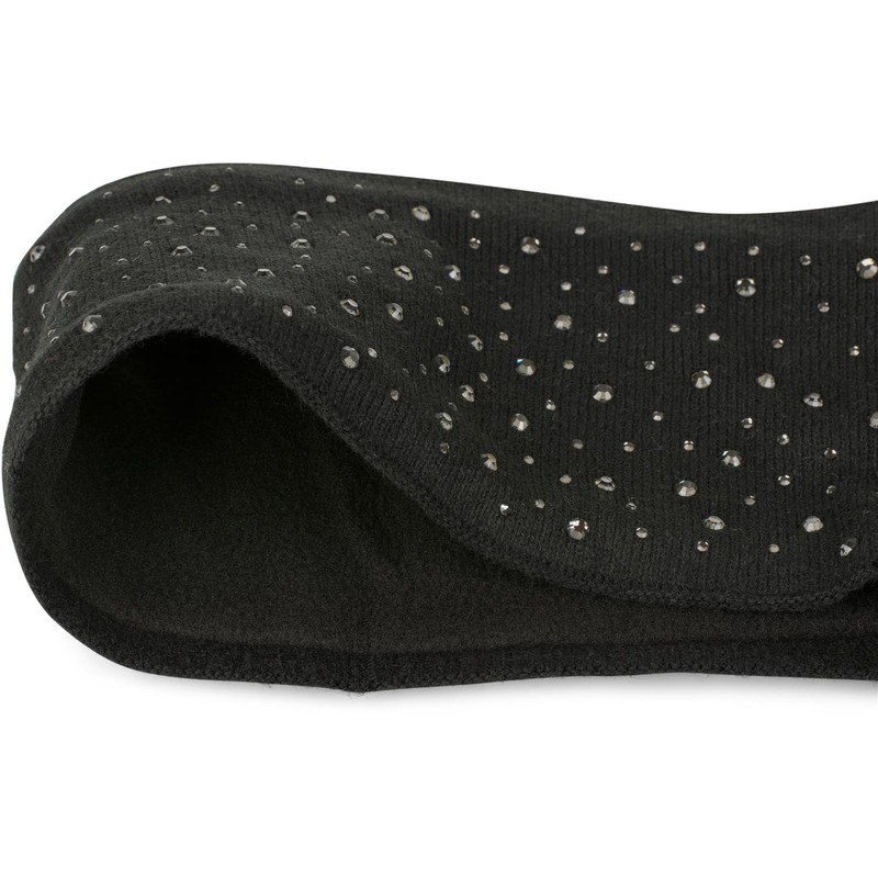 styleBREAKER 04026003 Women's Fine Knit Headband with Rhinestone Studs, Appliqué