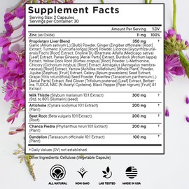 Health Heals Milk Thistle NAC Chanca Piedra Beet Root Artichoke Dandelion Root - Liver Supplement Plus Astragalus TUDCA Choline & Ginger- 120 Count
